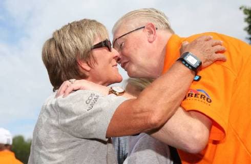 12. Thüringer Charity Open Mühlberg 01.06.2018 , Mühlberg, 12. Thüringer Charity Open im Bild: Evi Mittermaier und Detlef Goss