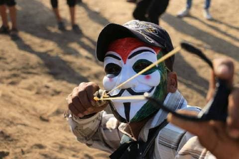 News Themen der Woche KW22 News Bilder des Tages June 1, 2018 - Bureij, Gaza Strip, Palestinian Territory - Palestinian protesters gather during clashes with Israeli security froces in a tent city protest where Palestinians demand the right to return to their homeland and against U.S. embassy move to Jerusalem at Israel-Gaza border at the Israel-Gaza border, in al-Bureij in the center of Gaza Strip, on June 1, 2018 Bureij Palestinian Territory - ZUMAap3_ 20180601_zaf_ap3_083 Copyright: xMahmoudxKhattabx