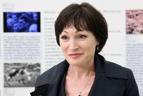 MOSCOW, RUSSIA - JUNE 1, 2018: Two-time Olympic biathlon champion, CSKA deputy head for Staff Svetlana Ishmuratova attends an exhibition on the 1897-2018 history of Russian football at the VDNKh exhibition centre. The exhibition covers the history of Russian and Soviet football from the first football team in the Russian Empire (1897) up to the present times. Alexander Shcherbak TASS  TS082336