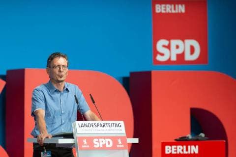 02.06.2018, Berlin, Deutschland, GER, Landesparteitag der Berliner SPD, Christian Gaebler *** 02 06 2018 Berlin Germany GER State party convention of the Berlin SPD Christian Gaebler