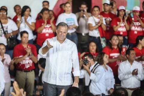 June 2, 2018 - EUM20180602POL06.JPG.COLIMA, Col. ElectionsElecciones-Meade.- Jose Antonio Meade, candidato a la Presidencia por la coalicion Todos por Mexico, durante un acto de campana en el casino de la Feria de Colima, este 2 de junio de 2018. Foto: Agencia EL UNIVERSALGerman EspinosaEELG Copyright: xElxUniversalx