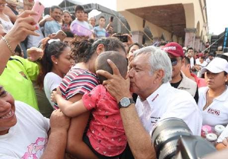 June 2, 2018 - EUM20180602POL13.JPG.TEJUPILCO, Mex. ElectionsElecciones-AMLO.- Andres Manuel Lopez Obrador, candidato a la Presidencia de Mexico por la coalicion Juntos Haremos Historia, durante un evento de campana en este municipio mexiquense saluda a sus simpatizantes, este 2 de junio de 2018. Foto: Agencia EL UNIVERSALValente RosasEELG Copyright: xElxUniversalx