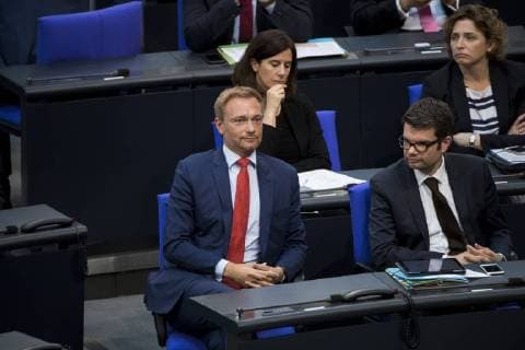 Christian Lindner (C) waehrend einer Regierungsbefragung in Bundestag am 6. Juni 2018. Regierungsbefragung im Bundestag