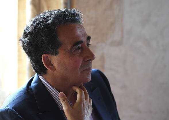 Spanish architect Santiago Calatrava is seen in the Stone Bell House, Prague, Czech Republic, on June 6, 2018, during introducing of the exhibition named Santiago Calatrava: Art and Architecture showing Calatrava s creation. (CTKxPhoto MichalxKrumphanzl) CTKPhotoP201806060729601  kru 3