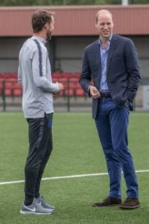 . 07 06 2018. Leeds, United Kingdom.The Duke of Cambridge meets the England manager Gareth Southgate and the England Football squad at the West Riding County Football Association in Leeds , United Kingdom, as they prepare for the World Cup in Russia.  xPoolx xi-Imagesx IIM-17925-0022
