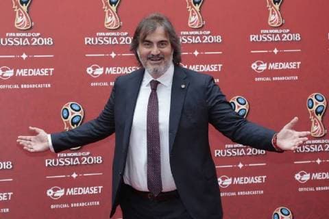Foto IPP Andrea Oldani Cologno Monzese 7 06 2018 Presentazione della programmazione mediaset per i mondiali di calcio russia 2018 Nella foto, Pierluigi Pardo, giornalista italyphotopress world copyright  0