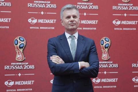 Foto IPP Andrea Oldani Cologno Monzese 7 06 2018 Presentazione della programmazione mediaset per i mondiali di calcio russia 2018 Nella foto, Alberto Brandi, giornalista italyphotopress world copyright  0
