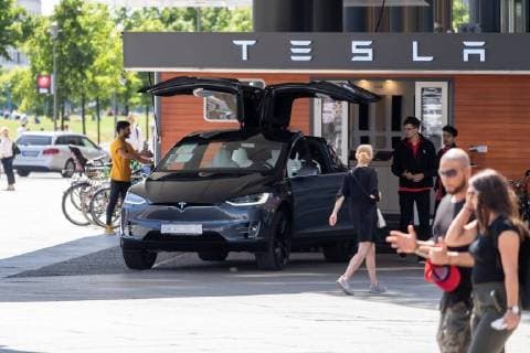 07.06.2018,Berlin,Deutschland,GER, Tesla Model X, gesehen am Potsdamer Platz