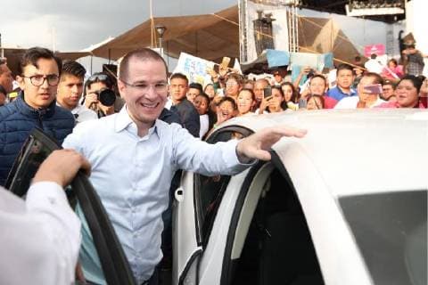 June 7, 2018 - EUM20180607POL19.JPG.HUIXQUILUCAN, Mex.- ElectionElecciones-Anaya.- 7 de junio de 2018.- El candidato a la Presidencia por la coalicion Por Mexico al Frente, Ricardo Anaya, durante su visita a este municipio del Estado de Mexico en donde encabezo un acto de campana. Foto: Agencia EL UNIVERSALAriel OjedaRCC. Copyright: xElxUniversalx