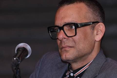 CIDADE DO MÉXICO, DF - 07.06.2018: INTERPOL MARAUDER ALBUM LAUNCH IN MEXICO - Sam Fogarino member of American band during a press conference launch the new album & 39;Marauamp& 39; in Mexico City, Mexico x1546758x  CarlosxTischler