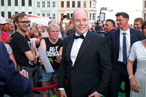Europäischer Kulturpreis. Fürst Albert II. von Monaco ( Albert Alexandre Louis Pierre Rainier Grimaldi ) anläßlich der Verleihung des Europäischen Kulturpreises am 09.06.2018 in der Frauenkirche Dresden. 20180608BOS0085