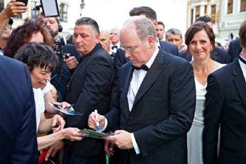 Europäischer Kulturpreis. Fürst Albert II. von Monaco ( Albert Alexandre Louis Pierre Rainier Grimaldi ) anläßlich der Verleihung des Europäischen Kulturpreises am 09.06.2018 in der Frauenkirche Dresden. 20180608BOS0082