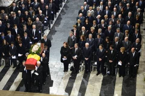 - GENT, BELGIUM: Illustration picture shows the funeral ceremony of Minister of State Wilfried Martens, Saturday 19 October 2013, in the Saint Bavo s Cathedral (Sint-Baafskathedraal - Cathedrale Saint Bavon) in Gent. 77-years-old Martens had a long career in national and international politics, he was Prime Minister in 9 Belgian Federal governments, and served as President of the European People s Party (EPP) which he co-founded. YORICKxJANSENS  x49042507x