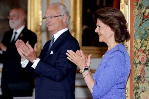 Entertainment Bilder des Tages Medal presentation, Drottningholm Palace, Stockholm, 2018-06-12 Carl Gustav de Suede;Silvia de Suede Stockholm Sweden  588910