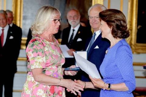 Medal presentation, Drottningholm Palace, Stockholm, 2018-06-12 Carl Gustav de Suede;Silvia de Suede Stockholm Sweden  588910