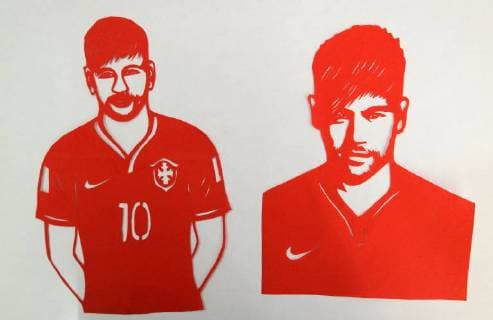 Paper-cutting of football stars mark World Cup 2018 The folk artist Feng Shiping makes paper-cutting works of football stars including Lionel Messi, Neymar da Silva Santos Junior, Thomas Muller, Luis Suarez and Cristiano Ronaldo in Handan, north China s Hebei Province, marking the upcoming World Cup 2018. CHINA OUT Handan Handan China  HaoxQunying