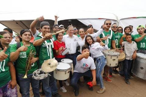 June 14, 2018 - EUM20180614POL09.JPG.ETCHOJOA, Son.- Election Elecciones-Meade.- 14 de junio 2018.- El candidato presidencial de la coalicion Todos Por Mexico, Jose Antonio Meade, acompanado de simpatizantes en el marco de su campana por el estado de Sonora. Foto: Agencia EL UNIVERSAL Yadin Xolalpa RCC.  - ZUMAu78_ 20180614_zaf_u78_563 Copyright: xYadinxXolalpaxElxUniversalx