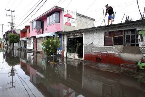 June 14, 2018 - EUM20180614NAC13.JPG.SAN MATEO ATENCO, Mex.- Rains Lluvias-Edomex.- Aspecto de los encharcamientos que ha dejado las intensas lluvias que se han registrado en el Estado de Mexico, el jueves 14 de junio de 2018. Foto: Agencia EL UNIVERSAL RCC.  - ZUMAu78_ 20180614_zaf_u78_590 Copyright: xJorgexAlvaradox