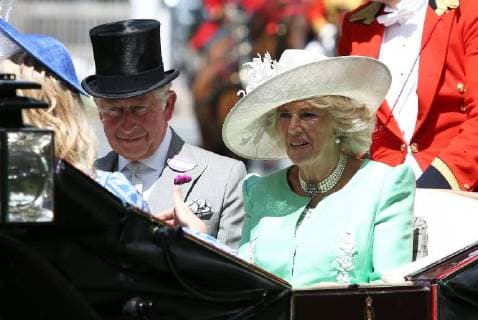 Charles, Prince of Wales and Camilla, Duchess of Cornwall are pictured as they arrive on day 2 of Royal Ascot 2018 at Ascot Racecourse in Berkshire, England. JUNE 20th 2018  MTXx182296