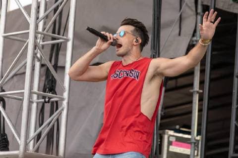 June 21, 2018 - Oshkosh, Wisconsin, U.S - RUSSELL DICKERSON during Country USA Music Festival at Ford Festival Park in Oshkosh, Wisconsin Oshkosh U.S. - ZUMAs135 20180621_zap_s135_521 Copyright: xDanielxDeSloverx