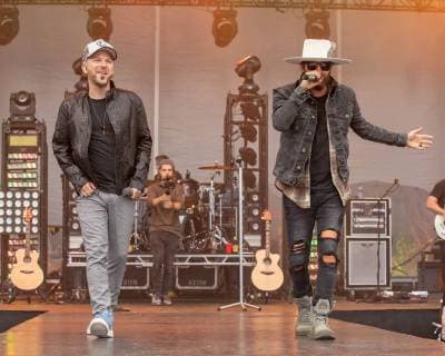 June 22, 2018 - Chicago, Illinois, U.S - CHRIS LUCAS and PRESTON BRUST of LoCash during Country LakeShake Music Festival at Huntington Bank Pavilion at Northerly Island in Chicago, Illinois Chicago U.S. - ZUMAs135 20180622_zap_s135_510 Copyright: xDanielxDeSloverx