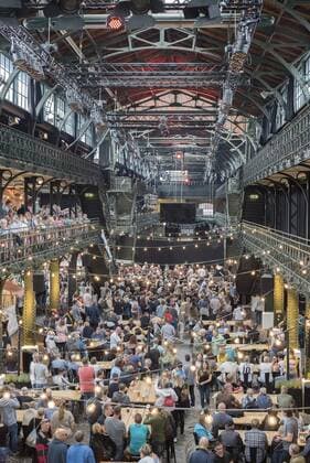 Fischmarkt in Hamburg ehemalige Fischauktionshalle auf dem Hamburger Fischmarkt von innen, 17.6.2018,
