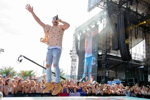 June 24, 2018 - Chicago, Illinois, U.S - Country musician RUSSELL DICKERSON during Country LakeShake Music Festival at Huntington Bank Pavilion at Northerly Island in Chicago, Illinois Chicago U.S. - ZUMAs135 20180624_zap_s135_533 Copyright: xDanielxDeSloverx