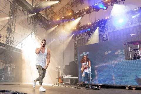 June 24, 2018 - Chicago, Illinois, U.S - DYLAN SCOTT during Country LakeShake Music Festival at Huntington Bank Pavilion at Northerly Island in Chicago, Illinois Chicago U.S. - ZUMAs135 20180624_zap_s135_540 Copyright: xDanielxDeSloverx