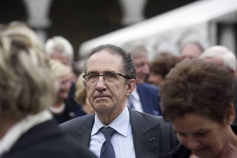 - RIJKHOVEN-BILZEN, BELGIUM: Willy Claes attends the funeral of CD&V politician Erika Thijs in Rijkhoven-Bilzen, Saturday 13 August 2011. NICOLASxMAETERLINCK  x28684568x