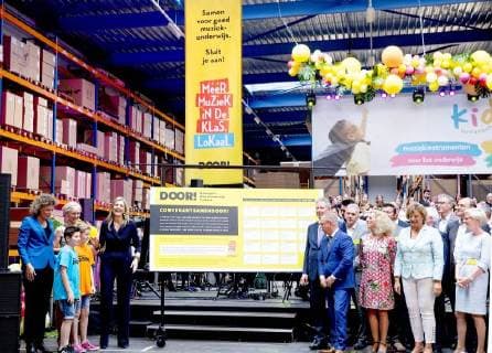 27-06-2018 Ittervoort Queen Maxima during the meeting ‘’More music in the classroom’’ at the Adams muziekcentrale in Ittervoort.  Copyright: xPPE NIEBOERx