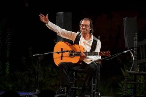 Spanish flamenco guitarist Pepe Habichuela performs the Dos tiempos, dos guitarras (Two times, two guitars) during the Granada s Dance and Music International Festival concert at Los Aljibes courtyard in La Alhambra, Granada, southern Spain, 27 June 2018. Granada s Dance and Music International Festival !ACHTUNG: NUR REDAKTIONELLE NUTZUNG!  Copyright: xMIGUELxANGELxMOLINAx GRAF9338 20180628-636657477273139308