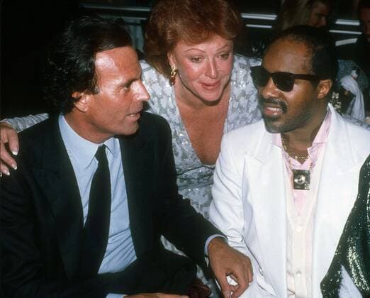 Julio Inglesias Regine Stevie Wonder 1986 Photo By John Barrett PHOTOlink.net MediaPunch Copyright: xJohnxBarrett PHOTOlink.netx xMediaPunchx