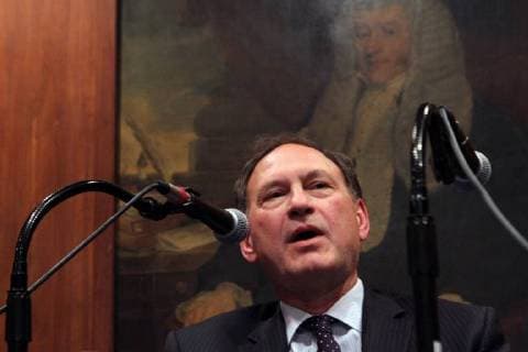 April 6, 2016 - New York, New York, U.S. - Brooklyn Bar Association host inside a judge s life a conversation with United States Supreme Court Justice Honorable Samuel Alito with Hon. Andrew Napolitano and New york State Supreme Court Justice Hon. Mark Dwyer the Moderator for the night Arthur L. Aidala New York U.S. - ZUMAct2_ 20160406_zaf_ct2_013 Copyright: xBrucexCotlerx