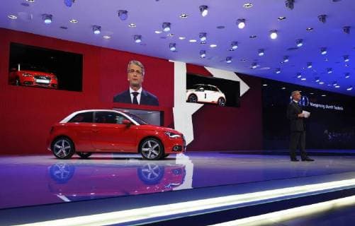 - GENEVA, SWITZERLAND: Presentation of the new Audi A1, Tuesday 01 March 2010, during the first press day at the 80th Geneva International Motor Show at Palexpo in Geneva. The new Audi A1 will be manufactured in the plant of Vorst Forest, Brussels. DIRKxWAEM  x19077039x