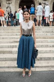 Giovanna Engelbert, Senior Fashion Editor of Vogue Japan, attending the Schiaparelli runway show during Haute Couture Fashion Week in Paris - July 2, 2018 - PHC: Fall 2018 Street Style Day 2, Paris France  Copyright: xCelinexGaillex h_00521388