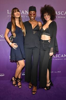 Sara Leutenegger, Toni und Julianna Townsend Ankunft zur LASCANA Fashion Show Nhow Hotel in Berlin am 02.07.2018