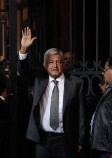 July 3, 2018 - EUM20180703POL04.JPG.CIUDAD DE MEXICO PoliticsPolitica-AMLO EPN.- El virtual presidente electo, Andres Manuel Lopez Obrador, arriba a las instalaciones del Palacio Nacional para su reunion con el jefe del Ejecutivo, Enrique Pena Nieto, el martes 3 de julio de 2018. Foto: Agencia EL UNIVERSALIvan StephensEVZ Copyright: xElxUniversalx