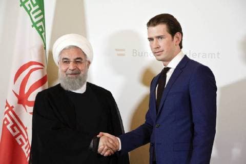 News Themen der Woche News Bilder des Tages Hassan Rohani trifft Sebastian Kurz im Bundeskanzleramt im Rahmen eines Staatsbesuchs des iranischen Präsidenten in Österreich. Wien, 04.07.2018 *** Hassan Rohani meets Sebastian Kurz in the Federal Chancellery as part of a state visit by the Iranian President in Austria Vienna 04 07 2018 Foto:xB.xLoschanx xFuturexImage