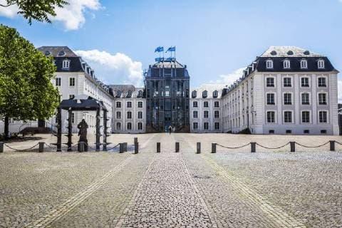 Architektur von Gottfried Böhm Das wunderschoene Schloss Saarbruecken im Saarland, Deutschland McPGAN *** The beautiful castle Saarbruecken in Saarland Germany McPGAN McPGAN