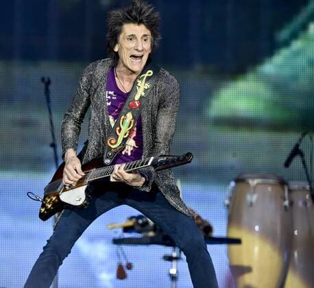 Rolling Stones guitarist Ron Wood performs during their concert in Prague, on Wednesday, July 4, 2018, as a European part of No Filter tour. (CTKxPhoto VitxSimanek) CTKPhotoP201807040899701  VIS 011