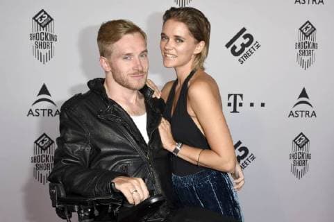 Samuel Koch mit Ehefrau Sarah Elena Koch bei der 19. Verleihung des 13th Street Shocking Short Award 2018 auf dem 36. Filmfest München 2018 in der Alten Akademie. München, 04.07.2018