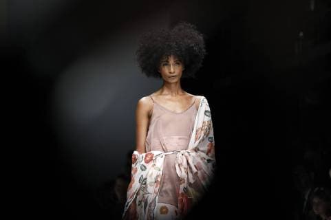 Model bei der Lana Mueller Fashion Show Fashion Show im Rahmen der MBFW auf der Fashion Week Berlin Spring Summer 2019 im E-Werk. Berlin, 05.07.2018