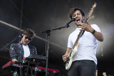 Pale Grey with lead singer Gilles Dewalque pictured at the first day of the Les Ardentes music festival in Liege, Thursday 05 July 2018. The 13th edition of the festival is taking place from July 5 to July 8. Artists will perform on four different stages on the festival grounds.  KOENxBLANCKAERT 05378431