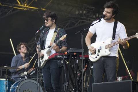 Pale Grey with lead singer Gilles Dewalque pictured at the first day of the Les Ardentes music festival in Liege, Thursday 05 July 2018. The 13th edition of the festival is taking place from July 5 to July 8. Artists will perform on four different stages on the festival grounds.  KOENxBLANCKAERT 05378440