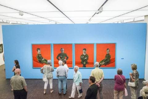 Entertainment Themen der Woche KW26 Entertainment Bilder des Tages Hinter dem Horizont , Kunst der DDR aus den Sammlungen des Staatlichen Museums Schwerin, Blick in die Ausstellung. Das Staatliche Museum Schwerin zeigt vom 6. Juli bis 7. Oktober 2018 eine Auswahl von Werken aus seinen Sammlungen zur Kunst der DDR und stellt damit ein breites Spektrum an künstlerischen Positionen vor. Schwerin *** Behind the Horizon GDR Art from the Collections of the Staatliches Museum Schwerin View of the Exhibition From 6 July to 7 October 2018, the Schwerin State Museum will be showing a selection of works from its collections on GDR art, thus presenting a wide range of artistic positions Schwerin Copyright: FrankxHormannx xnordlicht