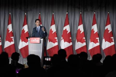 July 5, 2018 - Brampton, Spain - Justin Trudeau, Leader of the Liberal Party of Canada, speaking to supp orters at a Liberal fundraising event in Brampton, Canada on July 5, 2018. Brampton Spain  - ZUMAn230 20180705_zaa_n230_477 Copyright: xArindamxShivaanix
