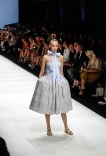 July 5, 2018 - Madrid, Spain - A model walks the runway during the IÃ¢â‚¬â ¢vr Isabel Vollrath Spring Summer 2019 collection show during the third day of MBFW Berlin Fashion Weak in the ewerk showspace in Berlin, Germany on July 5, 2018. Madrid Spain  - ZUMAn230 20180705_zaa_n230_554 Copyright: xDominikaxZarzyckax