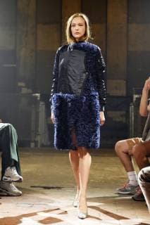 Model bei der Lutz Huelle Fashion Show auf der Fashion Week Berlin Spring Summer 2019 in der Halle am Berghain. Berlin, 06.07.2018