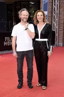 Philip Gröning und Diana Iljine bei der Award Ceremony vom 36. Filmfest München 2018 mit der Premiere von Anon im Gasteig Carl-Orff-Saal. München, 07.07.2018