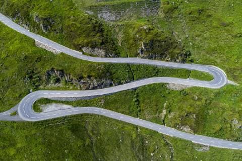 Luftaufnahme Passstraße Oberalppass, Kanton Graubünden, Schweiz, Europa Copyright: imageBROKER/StefanxSchurr ibxssc04711679.jpg